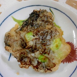 もずくと枝豆の天ぷら